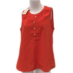 Universal Thread Coral Red Sleeveless Buttoned Top